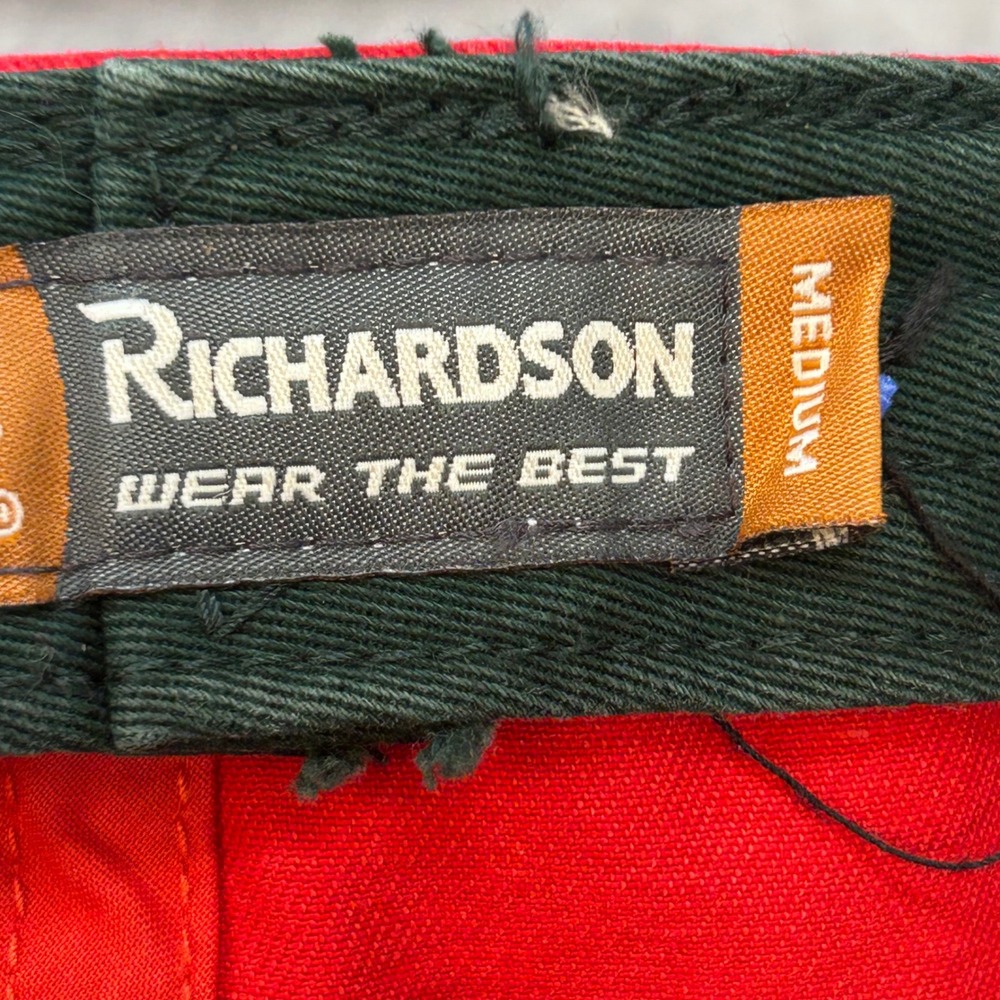 Camp Barnabas Unisex Red Richardson Hat Distressed Fitted Cap Medium - Picture 4 of 5